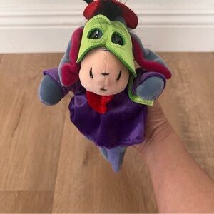 Disney Store Eeyore Carnival Masquerade Mask 8” Bean‎ Bag Plush Stuffed Animal